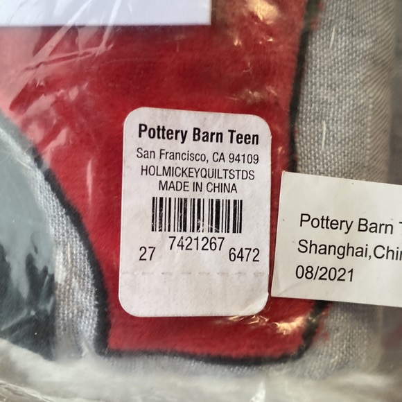 Pottery Barn Embroidered and Fuzzy Mickey Mouse Holiday Pillow Sham - Set of 2 - Picture 14 of 16